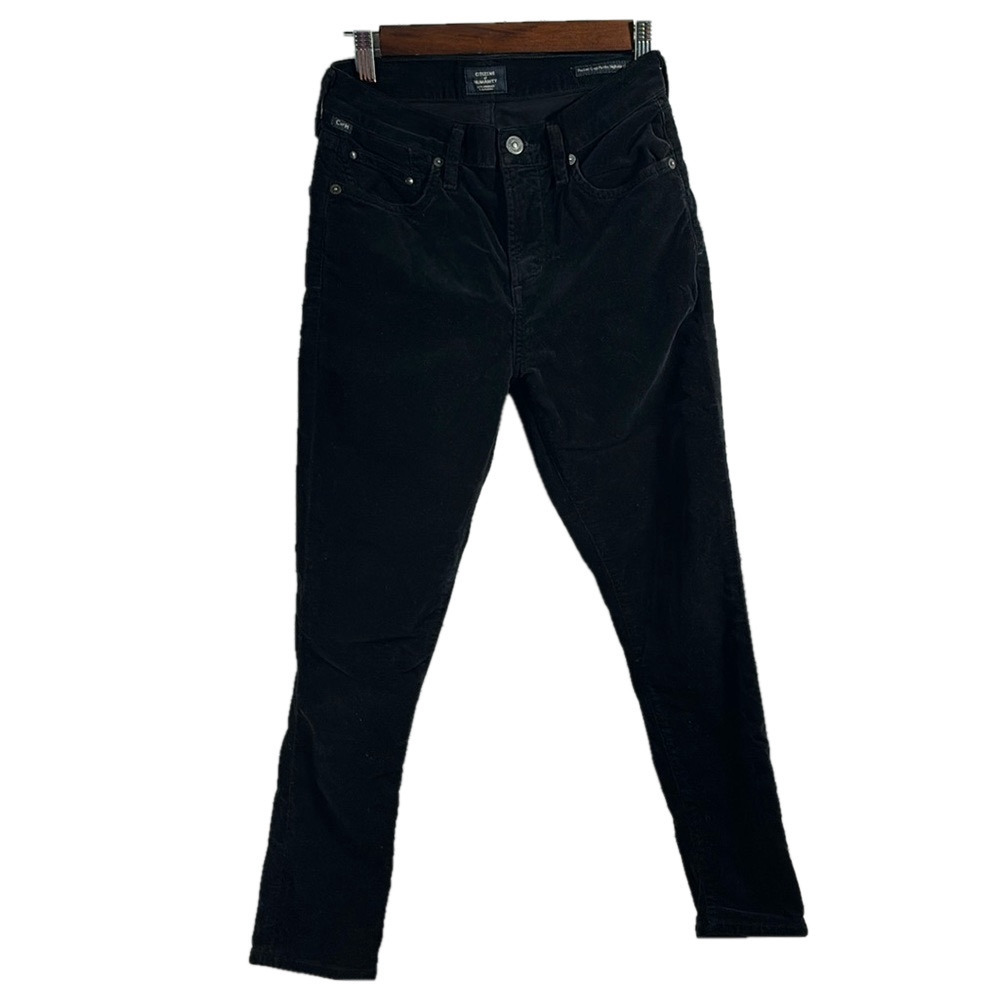 Citizens of Humanity Rocket Crop Petite Skinny Velvet Pants Size 25